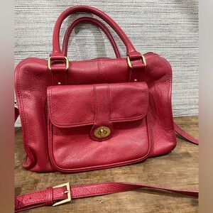 Red Ora Delphine leather bag